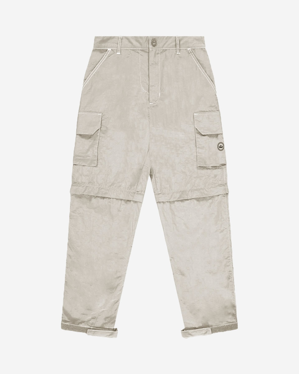Earlham Crepe Cargo Pant - Warm Grey
