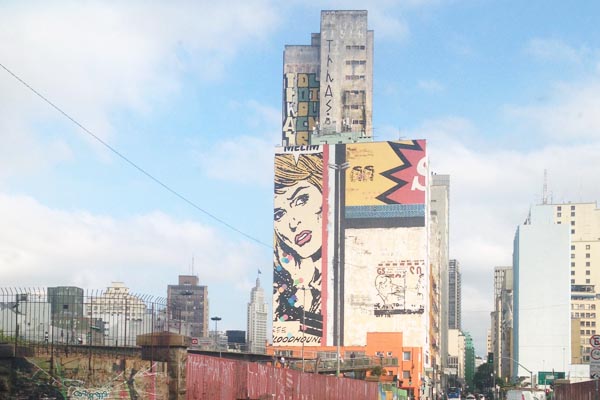 Billboard advertising is banned in Sao Paulo, which has led to such amazing building art.