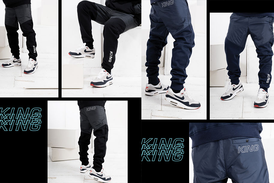 Dalston tracksuit pants black and navy