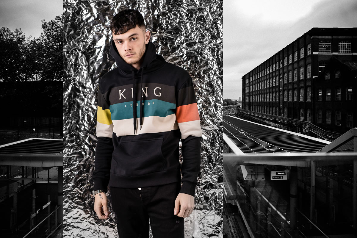 Model wearing AW19 King Apparel collection