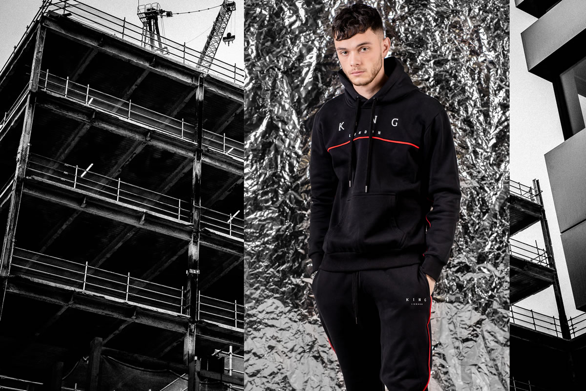 Model wearing AW19 King Apparel collection