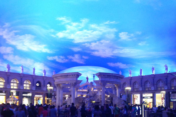 Caesars Palace Mall. Basically Westfield with clouds painted on the ceiling.